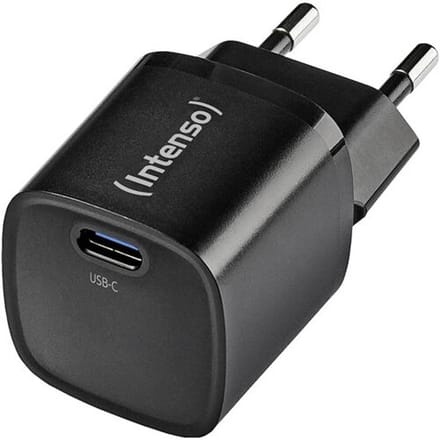 Intenso Power Adapter W30C² black USB-oplader 30 W 1x USB-C Zwart Binnen GaN, USB Power Delivery (USB-PD)