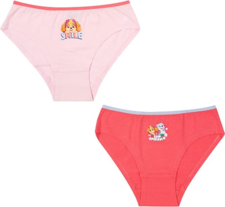 2 Pack Meisjes slips - PAW Patrol - Katoen - Koraal/Roze - Maat 122/128