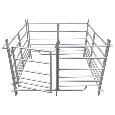 vidaXL - Schaapskooi - 4 - panelen - 137x137x92 - cm - gegalvaniseerd - staal