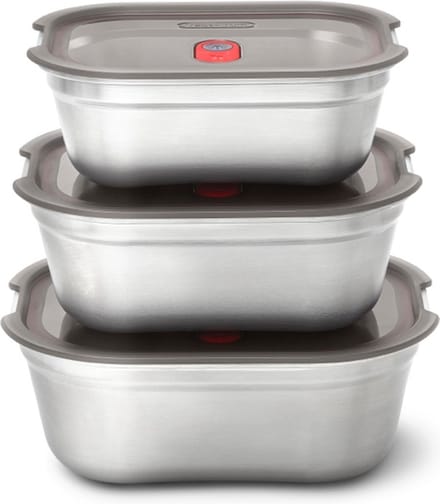 Black+Blum RVS Vershoudbakjes Set - Mix (S/M/L)