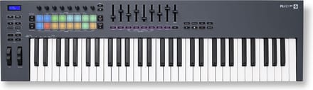 Novation Launchkey 61 MK4 - MIDI Keyboard Controller - 61 Semi-Gewogen Toetsen - 5 Octaven - 16 FSR Drumpad - 9 Faders - 8 Encoders - OLED Display - USB-C - 5-Pins MIDI