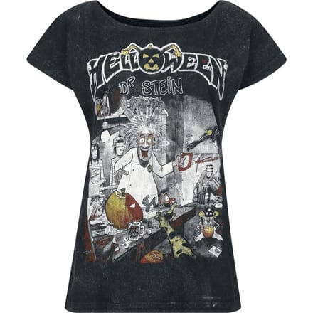 Helloween T-shirt - Dr. Stein - S tot 4XL - voor Vrouwen - antraciet