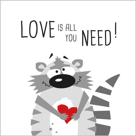 Servietten Love Racoon 33x33 cm