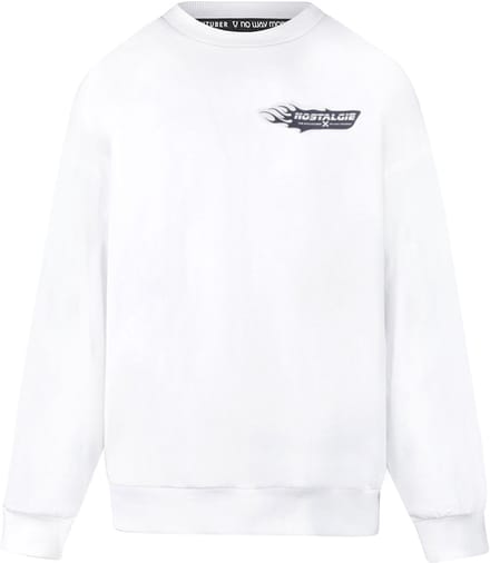 No Way Monday x Job Dutchtuber - Sweater - Backprint - Bright White - Maat 122/128