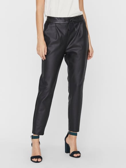 Vero Moda Broek van synthetisch leer VMEVA Mid waist Broek