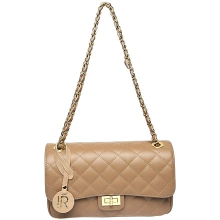 Isabella Rhea Beige Rundleer Tas