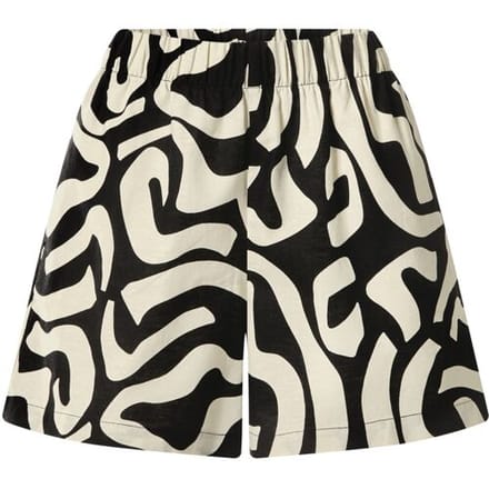 ESMARA Korte dames broek met linnen (Print, M (40/42))