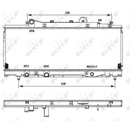 Radiator, motorkoeling NRF 53202