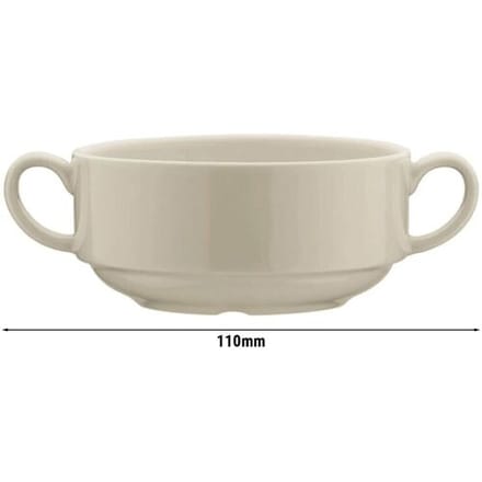 GGM Gastro (24 Stück) SEMPRE - Suppenobertasse - 320ml - Creme Crème