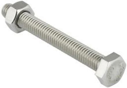 Tapbout met moer. M5 x 16mm. lang. RVS-A2. Ifix. 15 stuks.