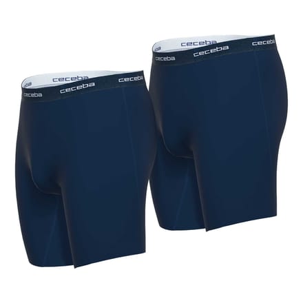 CECEBA New Classics - 2-pack Heren cyclist boxer - extra lange pijpen - Blauw