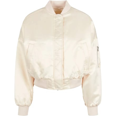 Urban Classics - Short Oversized Satin Bomber jacket - 3XL - Creme