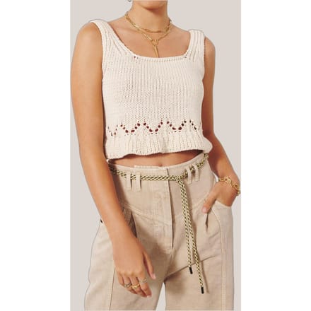 BA&SH Debardeur Sena Ecru Maat: S | Mouwloze Tops Outlet | Dames | Ecru