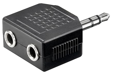 Goobay 3,5mm Jack stereo audio splitter - zwart