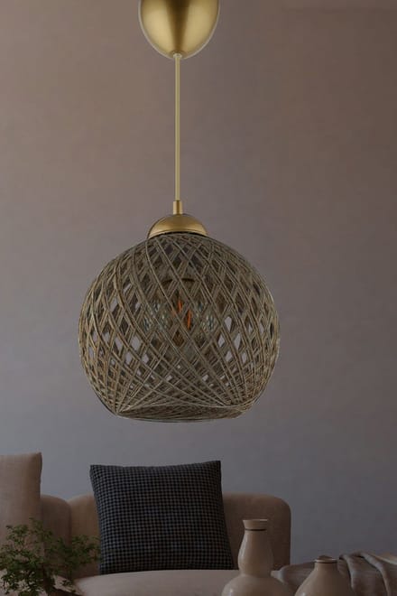 Verlichting - Kroonluchter Luna - Zilver Plastic - Afmetingen 22x22x54cm