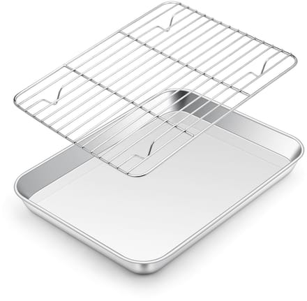 Dailygoods - Kleine Bakplaat met Afkoelrooster - Vaatwasmachinebestendig & Duurzaam