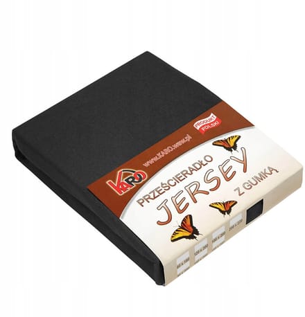 Jersey Hoeslaken met Elastiek 90x200 cm Zwart - KARO