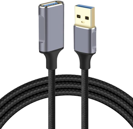 Allecto - USB 3.0 Extension Cable - 5Gbps Dataoverdracht - 1 Meter - Robuust en Duurzaam - Geschikt voor USB Stick, Hub, Hard Drive, Printer, Gamepad