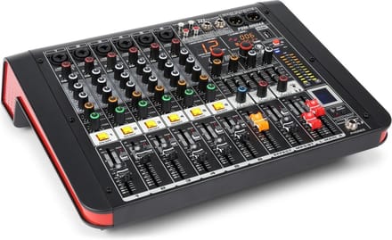 Power Dynamics PDM-M604A 6-Kanalen Studio Mixer met Versterker