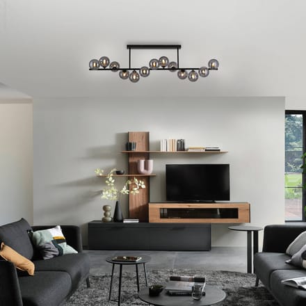 SCHÖNER WOHNEN-Kollektion Schöner Wohnen Plafondlamp Dubai, rookglas, 13-lichts, G9