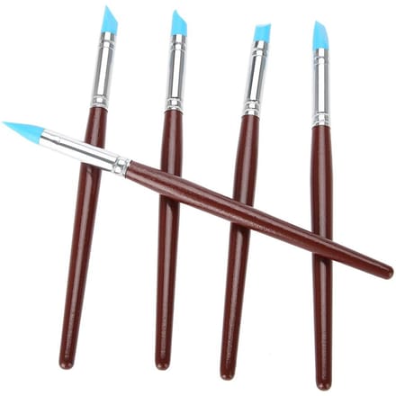Lot de 5 stylos dentaires en silicone, adhésifs pour la sculpture et la dentition gray