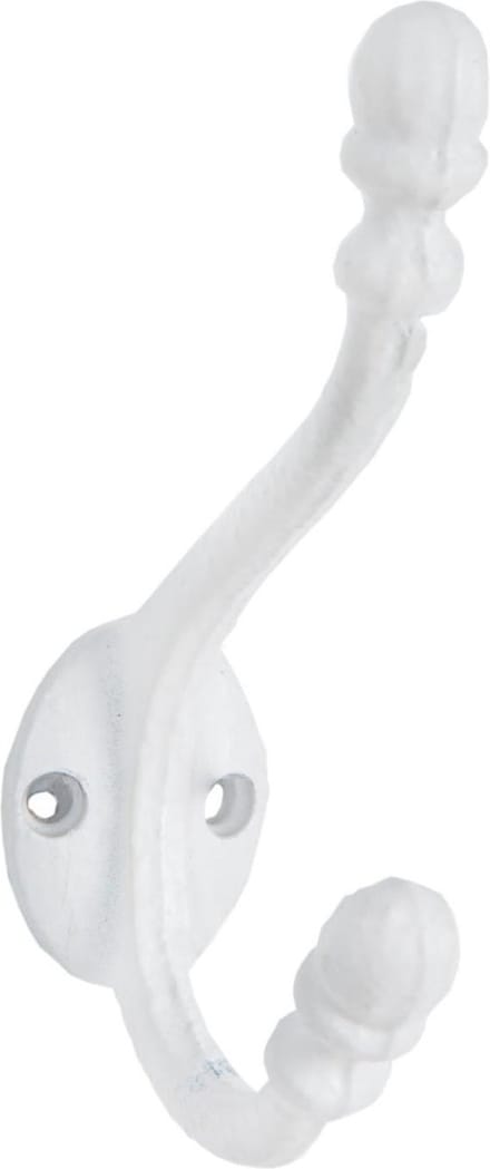 Clayre & Eef Wandhaak 3x8x12cm Wit IJzer