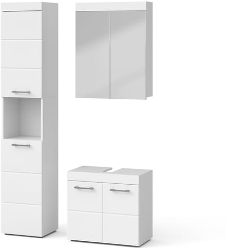 Vicco Badkamermeubel set Luna, Wit, 3-delig