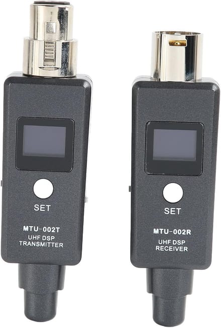 SnelShoppen - XLR Draadloze Microfoon Transmitter Receiver Set - Oplaadbare 2.4GHz XLR Microfoon Systeem voor Dynamische Microfoons - Perfect voor Fee