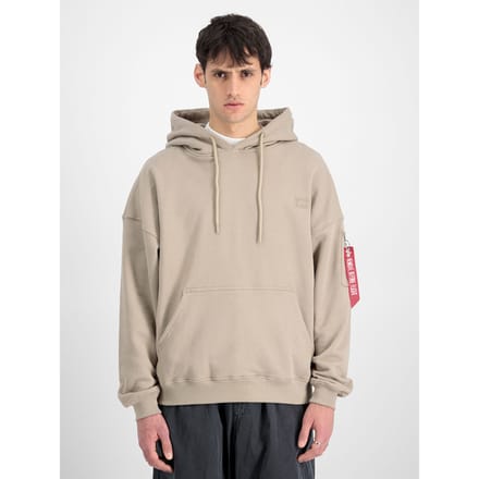 Heren Alpha Industries Essentials Rl Hoody in Zand