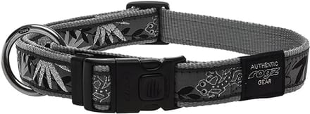 Rogz hondenhalsband -Classic collar - Silver gecko X large 43-70 cm breedte 2.5 cm verstelbaar