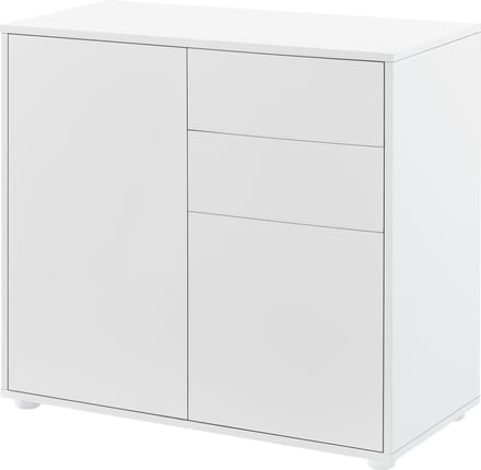 Commode Paarl druk en open 74x79x36 cm wit mat