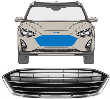 Grill voor Ford Focus 2018-2021