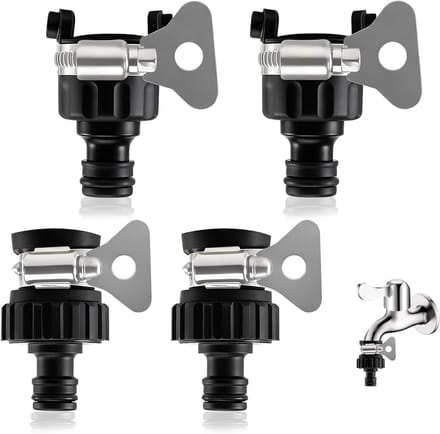 Universele 16mm Slangconnector Set van 4 Stuks, Waterdichte Tuinslang Adapter voor Camping, Motorhome en Tuingebruik
