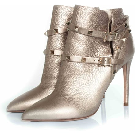 Rockstud leren enkellaarsjes
