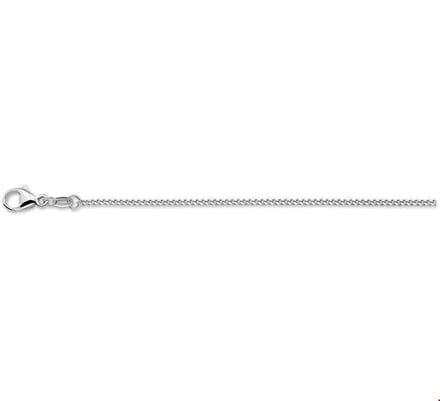 Zilver Gerhodineerde Collier gourmet 1 1306144 42 cm