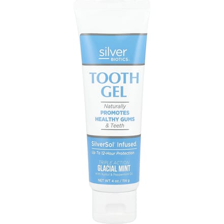 American Biotech Labs, Silver Biotic®, Tooth Gel, Glacial Mint, 4 oz (114 g) gray