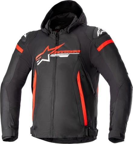 Alpinestars Zaca Waterproof Jas Zwart Fel Rood Wit - Jas
