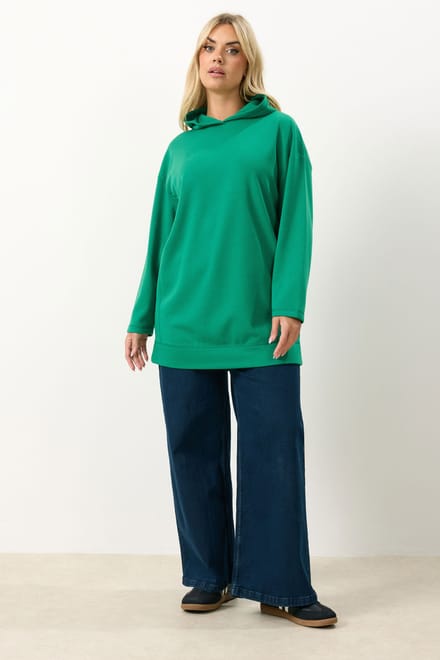 Yours Groene Hoodie Met Naaddetail Size 50-52