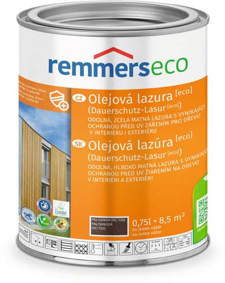 Remmers Olie lazuur ECO 0,75l, Palissander