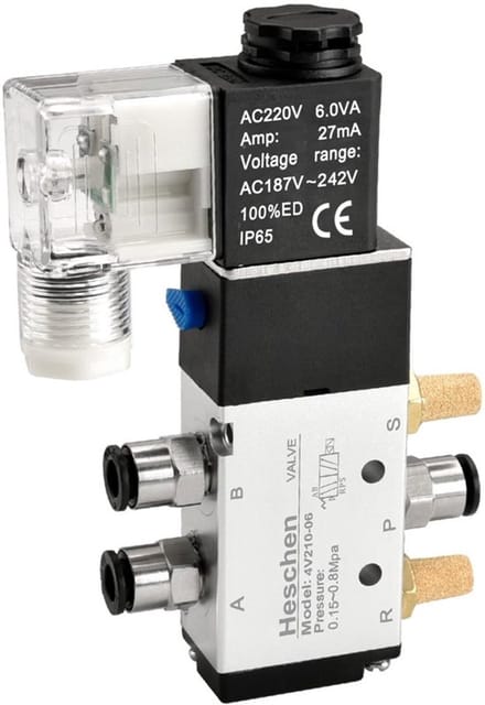 Dailygoody - Pneumatische Magneetklep - Elektrisch - 4-Weg - 12Vdc