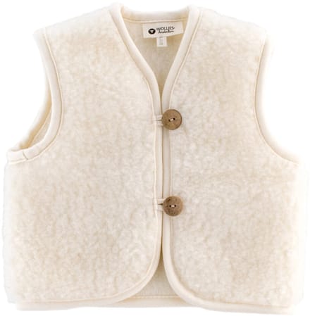 WOLLIES Amsterdam - Wollen Kinder Vest - 100% Merino Wol - 128-134 - Wit