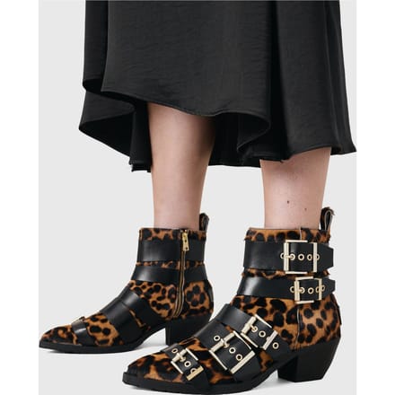 AllSaints Jane Buckle Boot Leppo Brown/black Größe: 36 | Stiefel Outlet | Damen | Braun