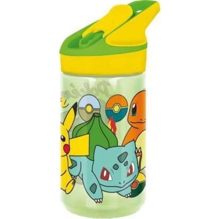 Pokémon Tritan Premium Drinkfles Green Forest - 480 ml – Sluit goed af – Drinkfles voor kinderen – Groen/Geel