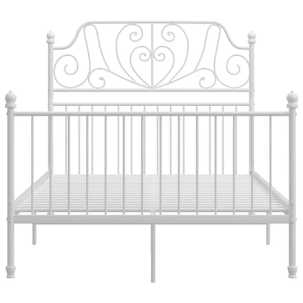 vidaXL - Bedframe - metaal - wit - 120x200 - cm