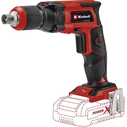 Einhell Accu Gipsplaat Schroevendraaier TE-DY 18 Li Solo - Power X-Change - 18 V/Li-ion - 4000 t/min - Diepteaanslag - Continue werking - Incl. koffer E-Box S35 - Excl. accu en lader