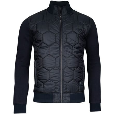 Giordano Vest Tomasso Hybrid Cardigan Doubleface Knit Honeycomb Pattern Navy / male