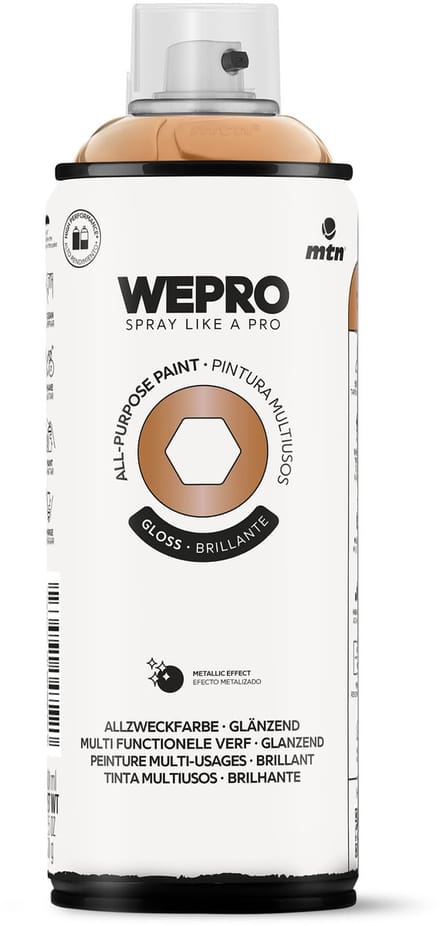 Spuitbus Koper Glans MTN WEPRO ALL-PURPOSE PAINT 400ML