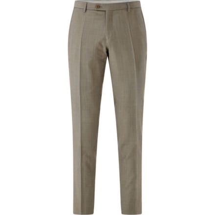 Pantalon van scheerwolmix met vouw model 'Pascal'