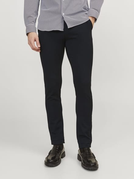 JACK & JONES Marco Connor Black loose fit - heren chino - zwart