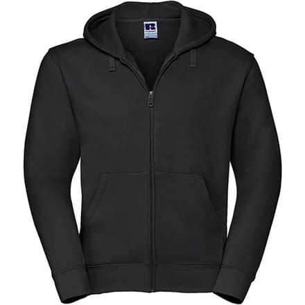 Authentic Full Zip Hoodie Sweatshirt 'Russell' Black - S